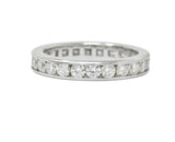 Contemporary 2.40 CTW Diamond Platinum Channel Eternity Band Ring Wilson's Estate Jewelry