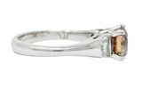 Contemporary 2.75 CTW Fancy Colored Diamond Platinum Engagement Ring GIA - Wilson's Estate Jewelry