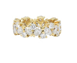 Contemporary 3.65 CTW Diamond 14 Karat Gold Eternity Foliate Band Ring Wilson's Estate Jewelry