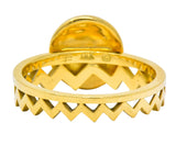 Contemporary Coral 18 Karat Gold Zig Zag Stacking Ring - Wilson's Estate Jewelry