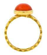 Contemporary Coral 18 Karat Gold Zig Zag Stacking Ring - Wilson's Estate Jewelry