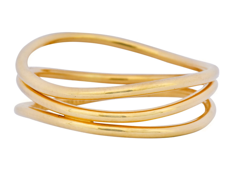 Contemporary Elsa Peretti Tiffany & Co. 18 Karat Gold Wave Band Ring - Wilson's Estate Jewelry