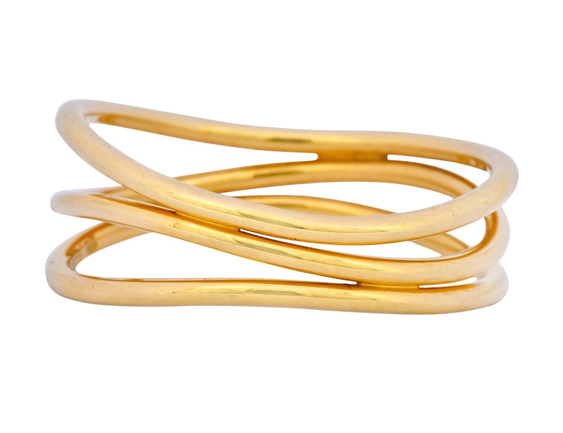 Contemporary Elsa Peretti Tiffany & Co. 18 Karat Gold Wave Band Ring - Wilson's Estate Jewelry
