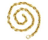 Contemporary Italian 14 Karat Yellow Gold Mariner Link Necklace - Wilson's Estate Jewelry