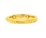 Contemporary John Hardy Pave Diamond 18 Karat Gold Bamboo Band Ring - Wilson's Estate Jewelry