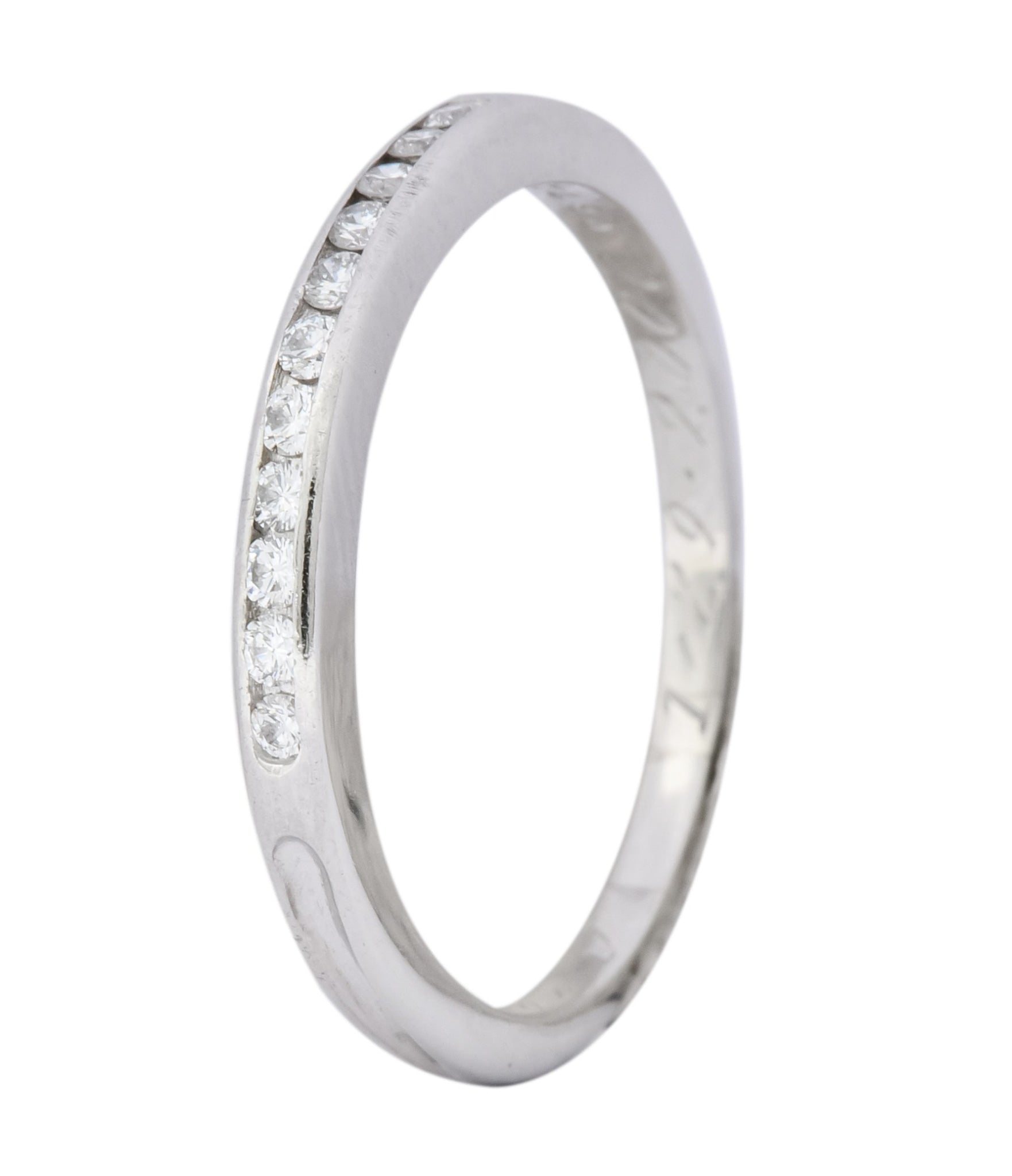 Contemporary Tiffany & Co. Diamond Platinum Anniversary Band Ring - Wilson's Estate Jewelry