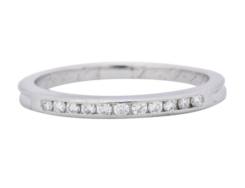 Contemporary Tiffany & Co. Diamond Platinum Anniversary Band Ring - Wilson's Estate Jewelry