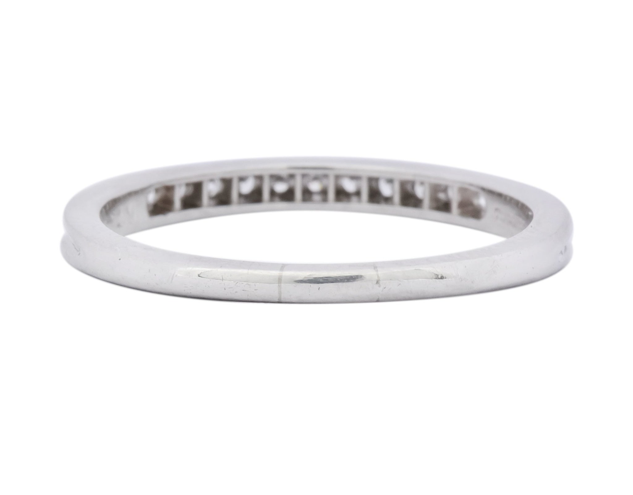 Contemporary Tiffany & Co. Diamond Platinum Anniversary Band Ring - Wilson's Estate Jewelry
