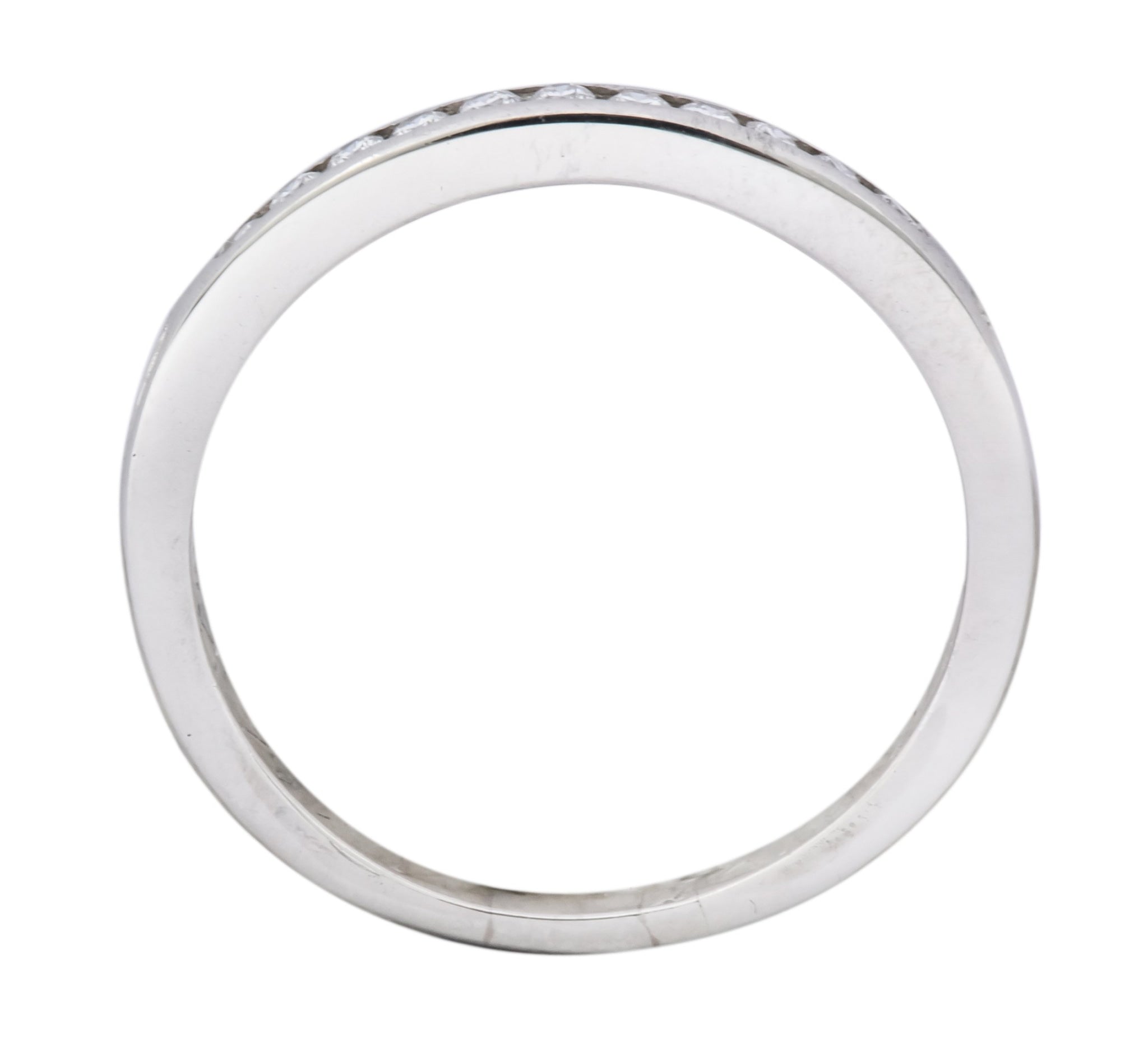 Contemporary Tiffany & Co. Diamond Platinum Anniversary Band Ring - Wilson's Estate Jewelry