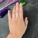 Contemporary 1.28 CTW Emerald Cut Diamond Platinum Engagement Ring