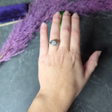 Art Deco 1.19 CTW Old European Cut Diamond Sapphire Platinum Ribbon Antique Engagement Ring