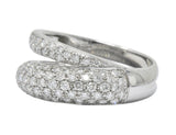 Damiani Contemporary 1.20 CTW Diamond 18 Karat White Gold Alternative Ring With Box Wilson's Estate Jewelry
