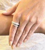 Damiani Contemporary 1.20 CTW Diamond 18 Karat White Gold Alternative Ring With Box Wilson's Estate Jewelry
