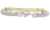 David Yurman 0.20 CTW Diamond Sterling Silver 14 Karat Gold Bracelet - Wilson's Estate Jewelry