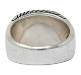 David Yurman Agate Sterling Silver Men's Exotic Stone Ring - Wilson's Estate Jewelry