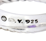 David Yurman Amethyst Diamond Sterling Silver Wheaton Ring - Wilson's Estate Jewelry