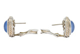 David Yurman Chalcedony 0.70 CTW Diamond Sterling Silver Earrings Wilson's Estate Jewelry