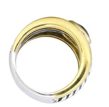 David Yurman Contemporary Smoky Quartz 18 Karat Gold Sterling Silver Ring Wilson's Estate Jewelry