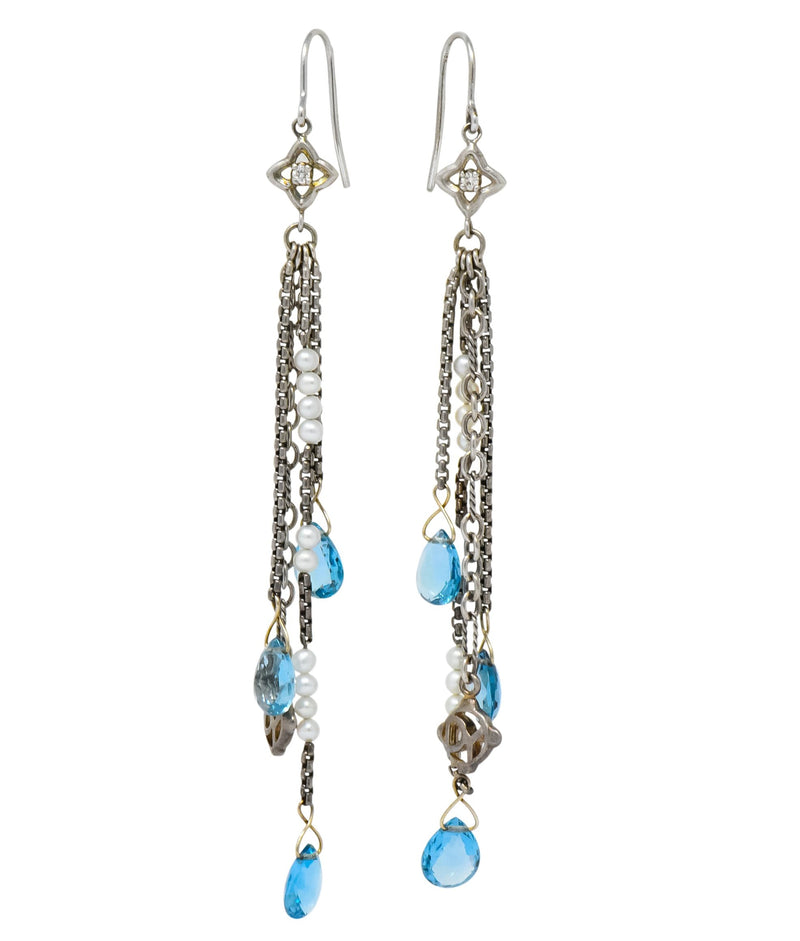 David Yurman Helena Pearl Drop Earrings