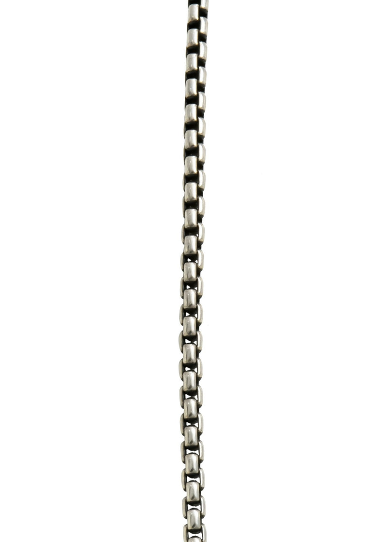 David Yurman Hematite Diamond Sterling Silver Petite Albion Pendant Necklace - Wilson's Estate Jewelry