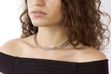 David Yurman Metro Sterling Silver 14 Karat Gold Cable Necklace Wilson's Estate Jewelry