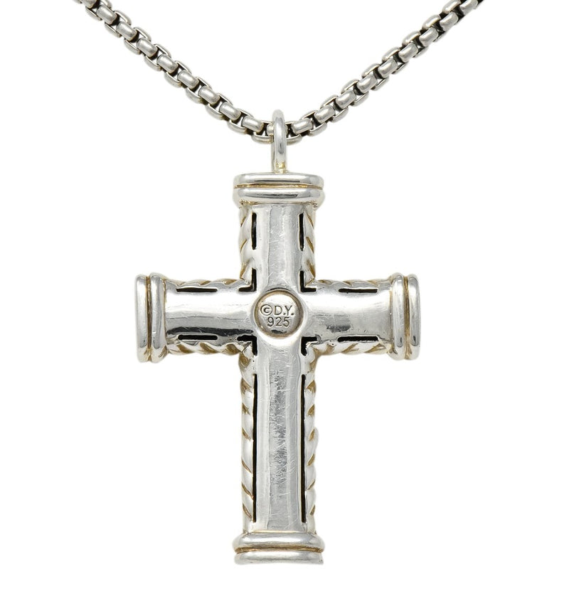 David Yurman Men's Cross Pendant with Pave Diamonds 23MM – NAGI