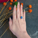 Contemporary Opal 1.27 CTW Diamond Platinum Gemstone Ring