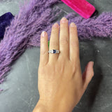 Art Deco 2.15 CTW Sapphire Diamond Platinum Five Stone Engagement Ring