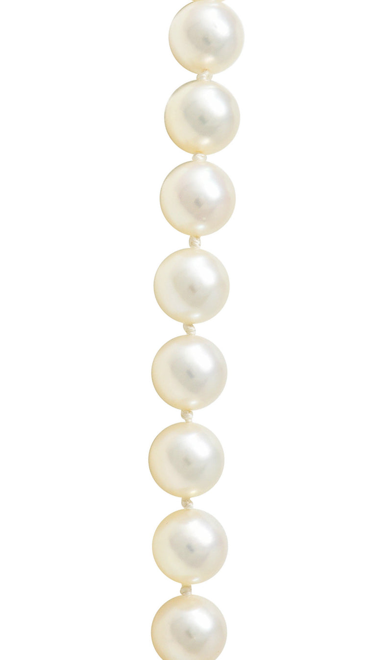 Vintage Mikimoto Cultured Pearl 18 Karat Gold Strand NecklaceNecklace - Wilson's Estate Jewelry