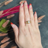 Vintage Austrian 1.02 Carat Diamond 14 Karat Yellow Gold Foliate Engagement Ring GIA