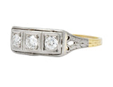 Edwardian 0.30 CTW Diamond Platinum-Topped 14 Karat Gold Ring - Wilson's Estate Jewelry