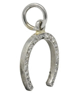 Edwardian 0.37 CTW Diamond Platinum Horseshoe Charm Circa 1920 - Wilson's Estate Jewelry