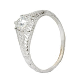 Edwardian 0.50 CTW Diamond Platinum Engagement Ring Circa 1915 - Wilson's Estate Jewelry