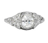 Edwardian 1.07 CTW Old European Cut Diamond Platinum Engagement Ring GIA - Wilson's Estate Jewelry