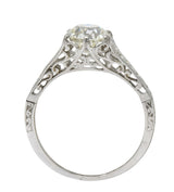 Edwardian 1.13 CTW Diamond Platinum Engagement Ring GIA Circa 1915 - Wilson's Estate Jewelry