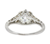 Edwardian 1.13 CTW Diamond Platinum Engagement Ring GIA Circa 1915 - Wilson's Estate Jewelry