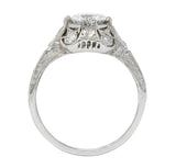 Edwardian 1.20 CTW Diamond Platinum Engagement Ring GIA Wilson's Antique & Estate Jewelry
