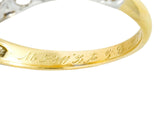 Edwardian 1.42 CTW No Heat Ceylon Sapphire Diamond Platinum-Topped Gold Ring AGL Wilson's Estate Jewelry