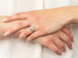 Edwardian 2.10 CTW Old European Diamond Emerald Platinum Engagement Ring GIA - Wilson's Estate Jewelry