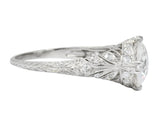 Edwardian 2.89 CTW Old European Cut Diamond Platinum Engagement Ring GIA - Wilson's Estate Jewelry