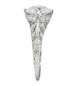 Edwardian 2.89 CTW Old European Cut Diamond Platinum Engagement Ring GIA - Wilson's Estate Jewelry