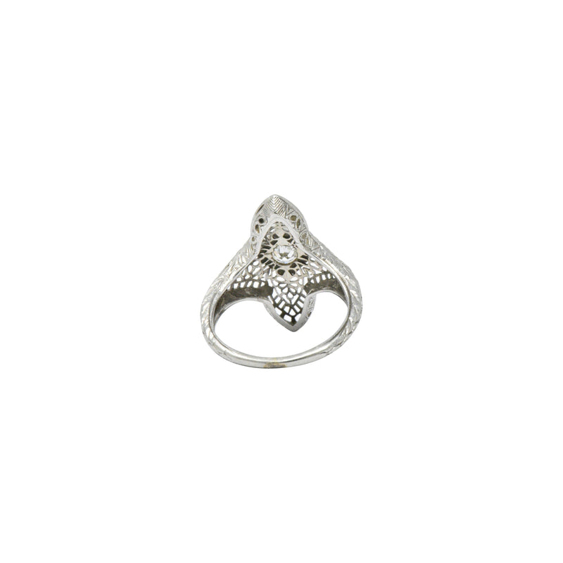 Edwardian .20 CTW Diamond & 18K White Gold Ring Wilson's Estate Jewelry