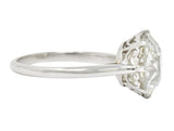 Edwardian 4.30 CTW Old European Cut Diamond Platinum Engagement Ring Circa 1915 - Wilson's Estate Jewelry