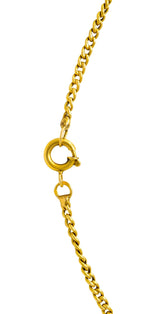 Edwardian Coral Diamond Platinum Gold Drop Pendant Necklace Circa 1940s - Wilson's Estate Jewelry