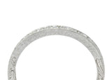 Edwardian Diamond Platinum Orange Blossom Band Stacking Ring - Wilson's Estate Jewelry