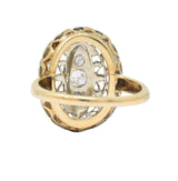 Edwardian Diamond Platinum-Topped 14 Karat Gold Ring Wilson's Estate Jewelry