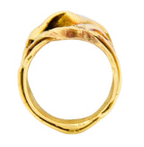 Elizabeth Gage British 1986 Vintage Amethyst 18 Karat Gold Band Ring - Wilson's Estate Jewelry