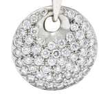 Elsa Peretti Tiffany & Co. 1.00 CTW Diamond Platinum Circle Disk Pendant Charm - Wilson's Estate Jewelry