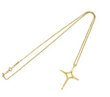 Elsa Peretti Tiffany & Co. 18 Karat Gold Infinity Cross Pendant Necklace Wilson's Estate Jewelry
