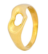 Elsa Peretti Tiffany & Co. 18 Karat Gold Open Heart Band Ring - Wilson's Estate Jewelry